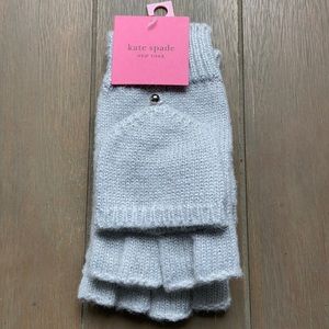 Kate Spade Bow Pop Top Gloves in *sparkly* gray!